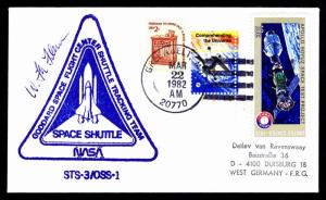 1982 COLUMBIA STS-3 - GODDARD SPACE FC SHUTTLE TRACKING TEAM - SIGNED (ESP#2621)