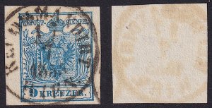 Austria - 1854 - Scott #5e - used - RECOMMANDIRT WIEN pmk