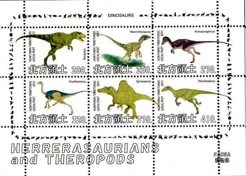 NORTHERN TERRITORIES SHEET DINOSAURS