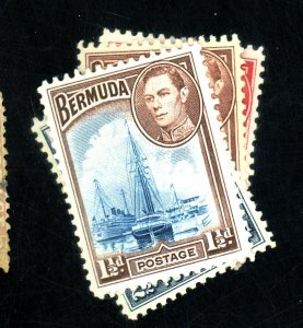 BERMUDA #118 119 (2) 120 MINT F-VF OG HR Cat $19