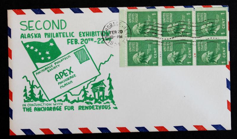 US STAMP Sc# 804b Booklet  2nd. Alaska Philatelic Expo. Feb. 20th-22nd 1954 APEX