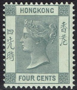HONG KONG 1882 QV 4C WMK CROWN CA