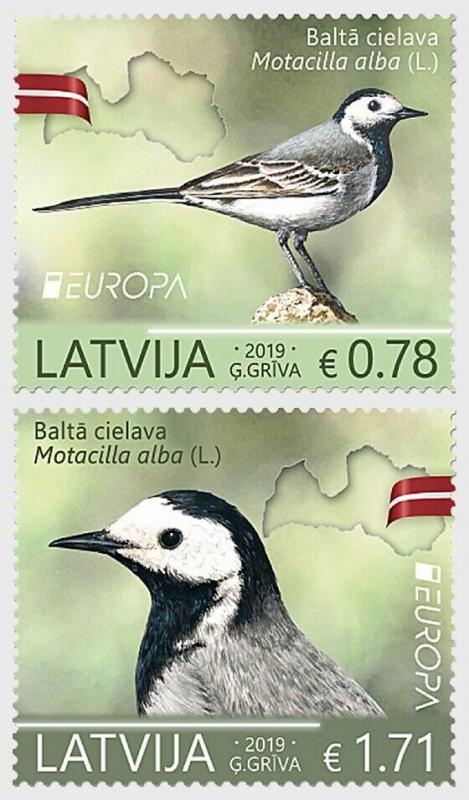 Stamps of Latvia 2019. - Europe 2019 - National Birds - Set.