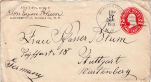 United States York Garnerville 1910 4a-bar  2c Washington Oval Die Envelope T...