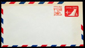 1968 Canal Zone Sc. #UC9 air mail envelope, mint, surcharged, good shape