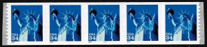 Scott 3477 37¢ Lady Liberty PNC/5 Plate #1111, MNH