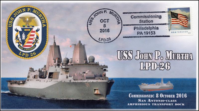 2016, USS John P Murtha, LPD-26, Commissioning,16-346