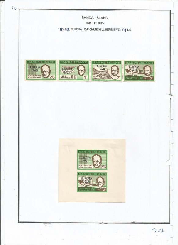 SANDA - 1968 - Europa o/p - Sheets - Mint Light Hinged - Private Issue