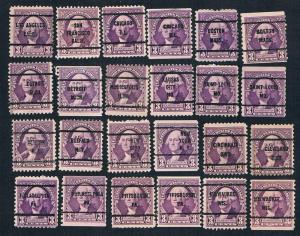 USA-24 Different Scott #720 & 721 Bureau  Precancels-used