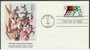 1993 World University Games Sc 2748 Buffalo NY premium Fleetwood info cachet