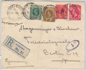 51842 - Gold Coast -  POSTAL HISTORY - STATIONERY COVER from DODOMA to GERMANY