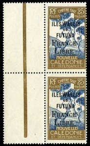 French Colonies, Wallis & Fetuna #J30 Cat$75, 1943 Postage Dues, 25c France L...