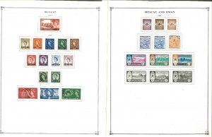 Oman MNH & H in Mounts & Postally Used Hinged on Scott International Pages.