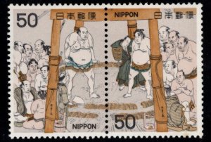 JAPAN  Scott 1332-1333 = 1333a MNH**  Sumo champion wrestler stamp Pair
