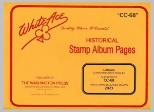 WHITE ACE 2023 Canada Commemorative Singles Stamp Album Supplement CC-68  NEW!