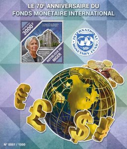 IMF International Monetary Fund Stamps Niger 2015 MNH Christine Lagarde 1v S/S