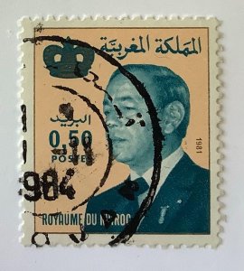 Morocco 1981 Scott 513 used - 0.50d,  King Hassan II