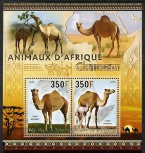 DJIBUTI - 2013 - Animals of Africa, Camels - Perf 2v Sheet - Mint Never Hinged