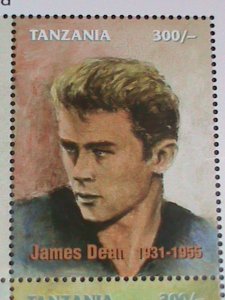 ​TANZANIA STAMP-1955-HOLLYWOOD LEGEND JAMES DEAN MNH FULL SHEET