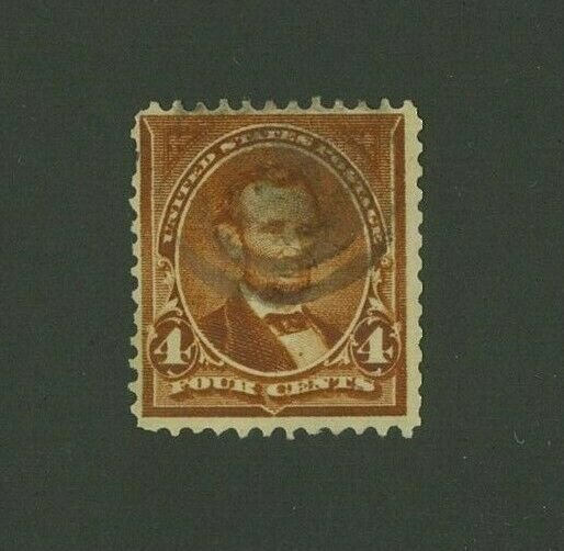 US 1898 4c rose brown Lincoln, Scott 280 used, Value = $3.25