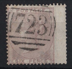 GB 1856 6d pale lilac sg70 very fine used cat £120