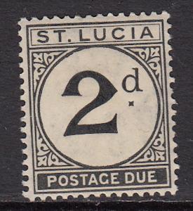 St. Lucia #J4 unused hinge remnant, CV$ 40.00