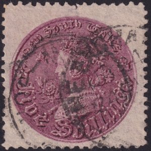 Australian States - New South Wales 1897 #101 5sh Red Violet vf u vf