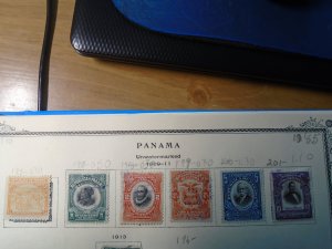 Panama  #  195/ 197-201   used / MH