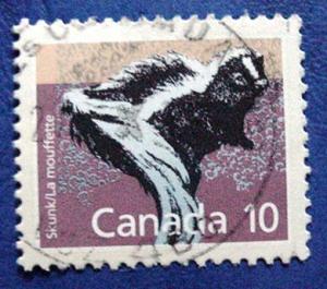 Canada 1160, 10c Skunk, single, Used, VF