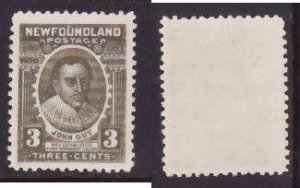 Newfoundland-Sc#89- id30-unused og NH 3c John Guy-1910- any rainbow colouring c