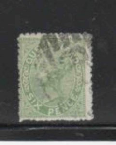 AUSTRALIA-QUEENSLAND #69 1882 6p QUEEN VICTORIA F-VF USED b