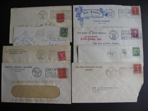 Canada slogan cancel covers 8 Quebec QC 1 cover opened on 3 sides