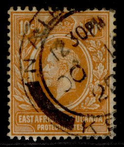 EAST AFRICA and UGANDA GV SG68, 10c orange, FINE USED.