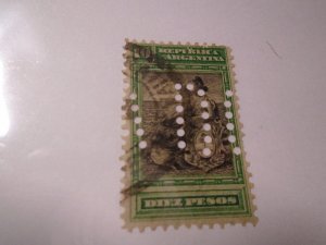 Argentina  #  141  used  perfin