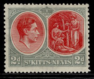 ST KITTS-NEVIS GVI SG71, 2d scarlet & grey, M MINT. Cat £32. PERF 13 X 12