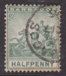 Barbados 1892 Seal of Colony 1/2d Fine Used SG 106 VGC