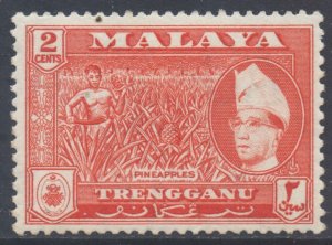 Malaya Trengganu Scott 76 - SG90, 1957 Sultan 2c MH*