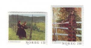 Norway Sc 807-8 1982 Paintings stamp set mint NH