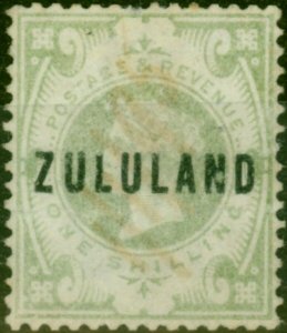 Zululand 1892 1s Dull Green SG10 Ave Fiscally Used 