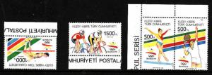 Northern Cyprus-Sc#329-31-unused NH set-Sports-Olympics-Barcelona-1992-