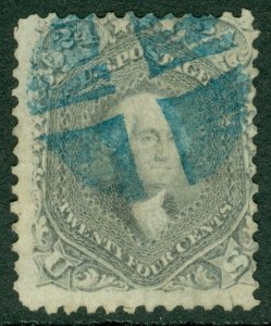 EDW1949SELL : USA 1862 Scott #78 Used. Strong Blue cancel. Light crease Cat $370