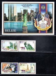 BELIZE SC# 817a-c+818-19 FVF/MNH