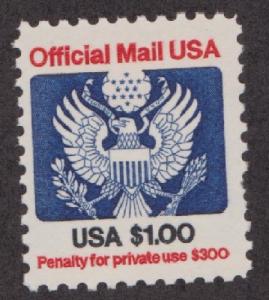 O132 $1.00 Official Mail MNH Single