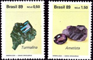 Brazil 2198-99 MNH 1989 Gemstones (102)(ak7398)