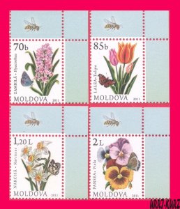 MOLDOVA 2011 Nature Flora Plants Garden Flowers 4v Scott 715-718 Mi 751-754 MNH