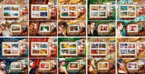 Art Paintings Degas Manet Cezanne Renoir Sierra Leone 40 MNH sheets stamp set