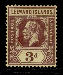 LEEWARD ISLANDS GV SG69, 3d purple/yellow, VLH MINT.