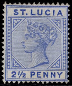 ST. LUCIA QV SG46, 2½d ultramarine, M MINT. Cat £16.