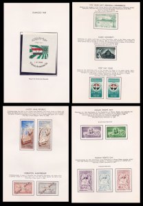 COLLECTION OF UNITED ARAB REPUBLIC UAR 1958-1961 STAMPS ON ALBUM PAGES 160 STAMP