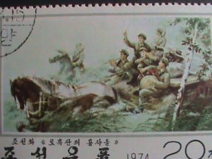 ​KOREA-1974--FAMOUS MODEM KOREAN PAINTING EXTRA LARGE-CTO-STAMPS VERY FINE